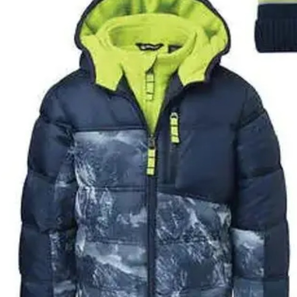 Snozu blue and Lime Green Fleece Jacket